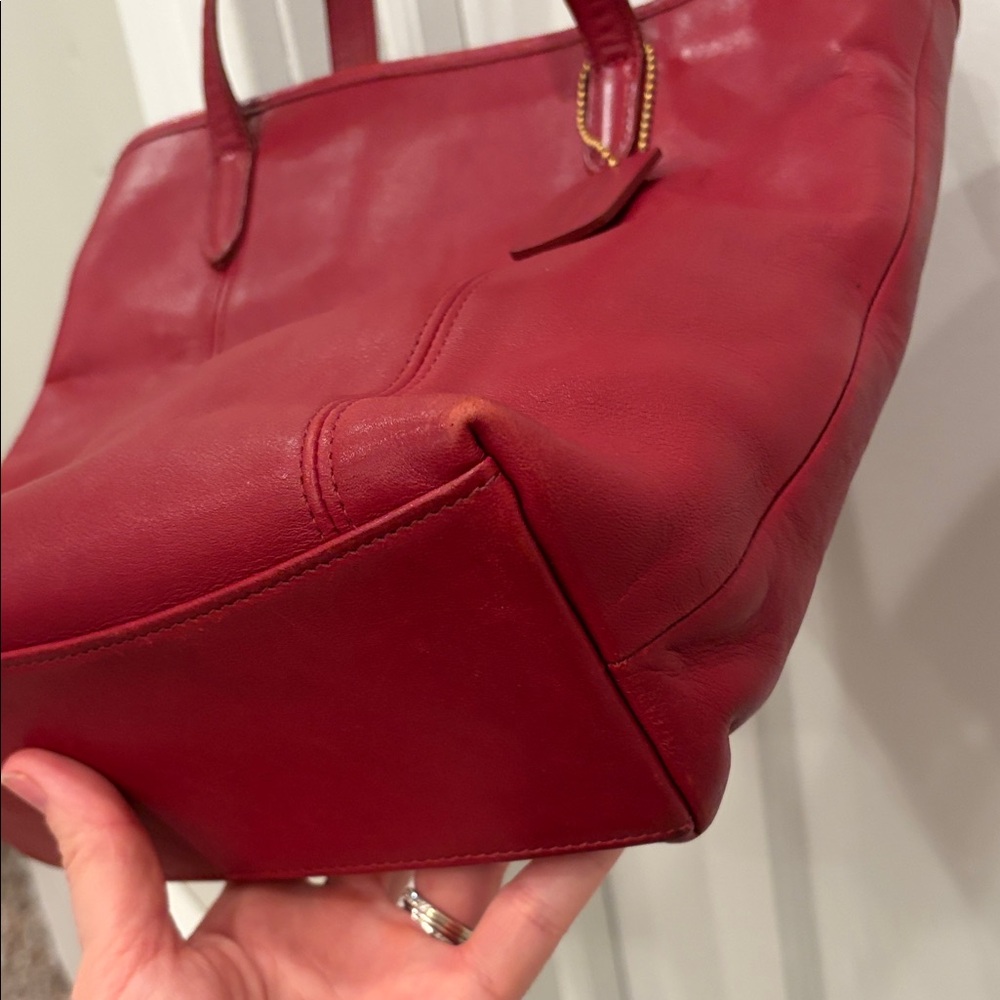 Vintage Coach Classic Lunch Tote Style No 9077 Red - Picture 3 of 12